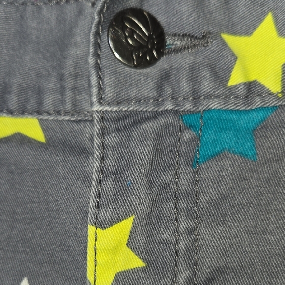PLACE Gray Jeggings Colorful Stars JR. 12 ADJ WAIST  Y2K FUN UNIQUE COMFY BOLD - Picture 7 of 14